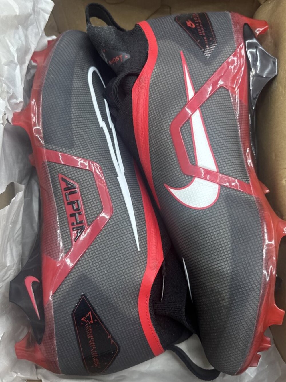Nike Alpha Menace Elite 3 Black/Red DM1792-002 Men’s Size 13